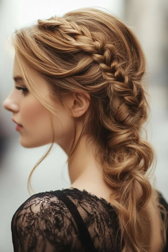 Side-Swept French Braid