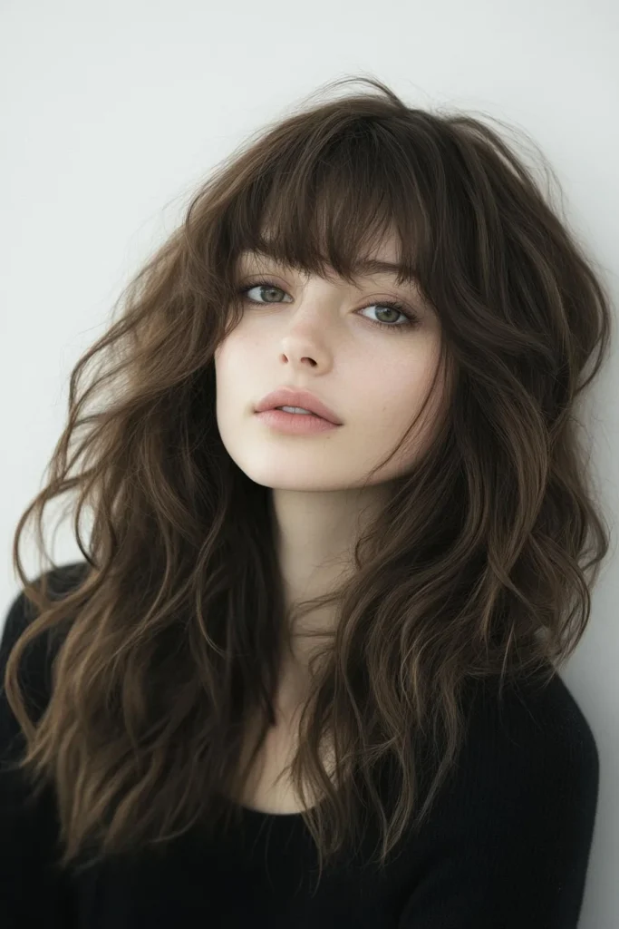 Layered Wolf Cut with Side Bangs
