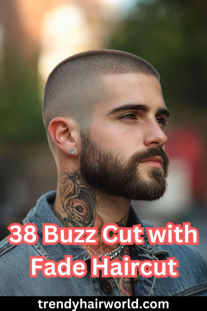 buzz cut with fade