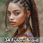 fulani braid with curls